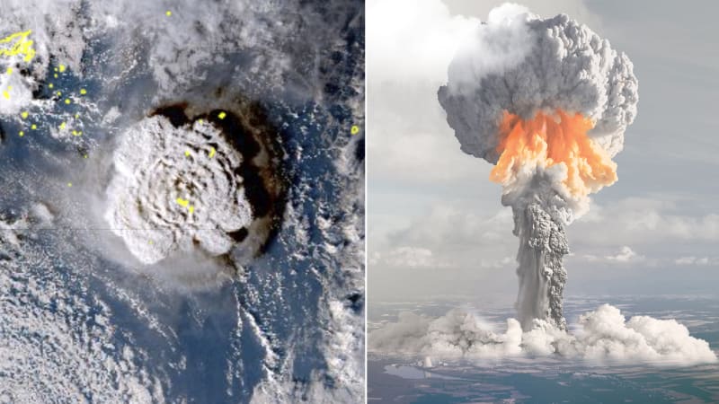 Výbuch sopky u Tongy stonásobně překonal bombu z Hirošimy. O rekord se přesto nejedná
