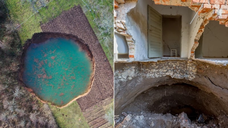 V Chorvatsku se po zemětřesení začaly objevovat desítky obřích děr v zemi