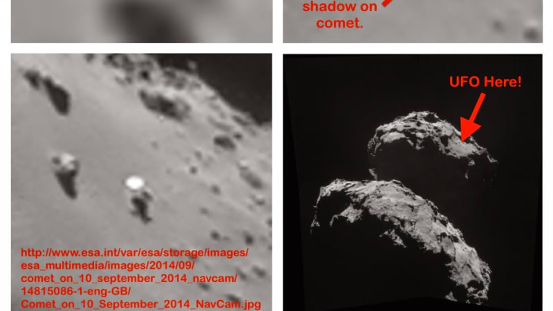 Kometa, na které přistála sonda Philae, je artefakt vyrobený mimozemšťany, tvrdí konspirace