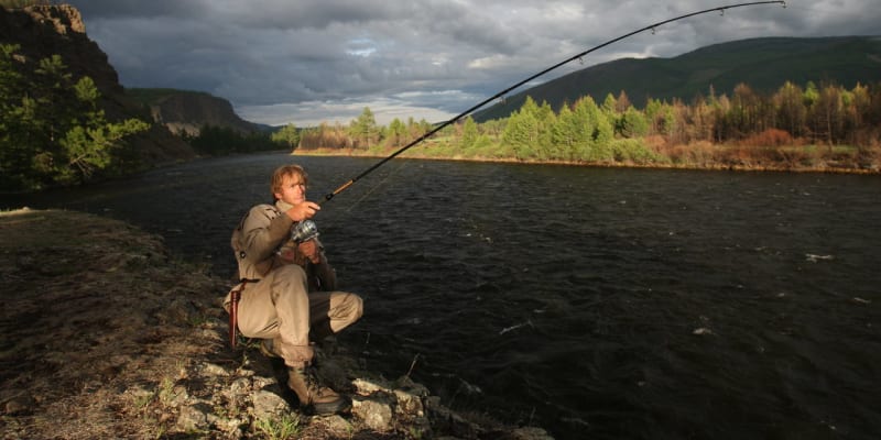 Jakub Vágner v Mongolsku na řece Siskid