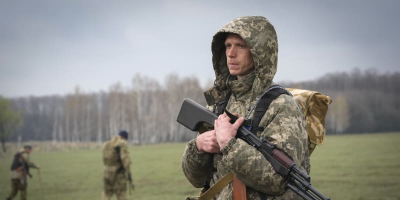 Ukrajinský voják v Oděské oblasti, 21. dubna