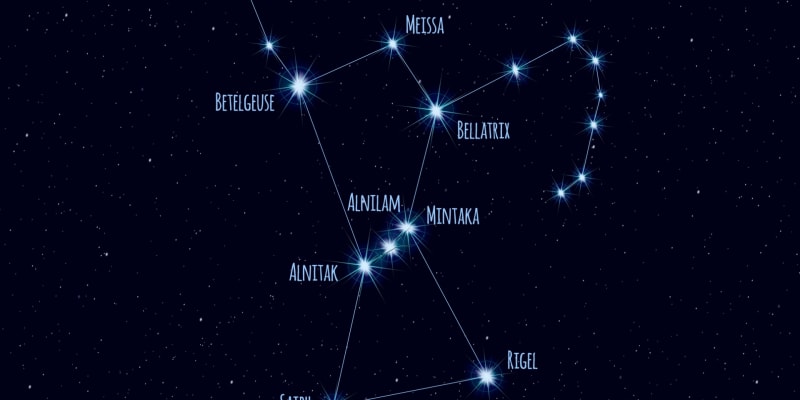 Souhvězdí Orion, v němž se nachází i hvězda Betelgeuse