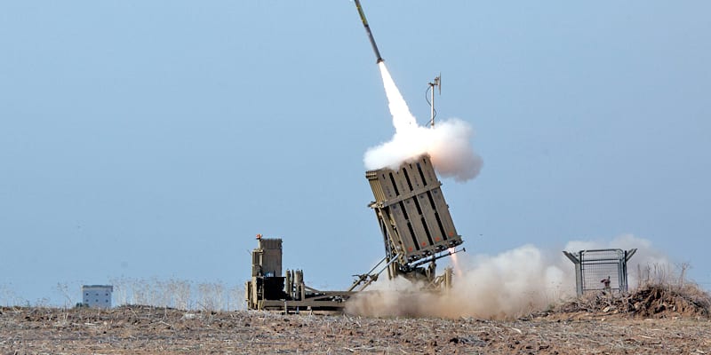 Vypuštění antirakety Tamir systému Iron Dome