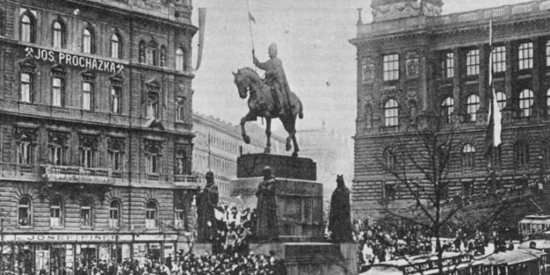Václavské náměstí 28. října 1918
