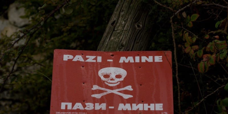 Pozor, miny - v Chorvatsku stále běžné varování
