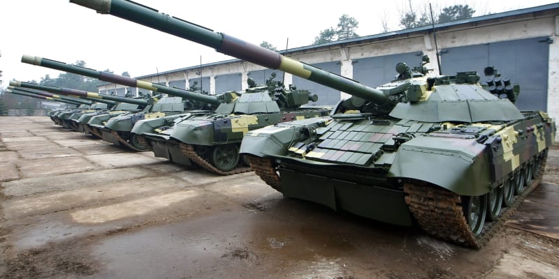 Tanky T-72 v Kyjevě