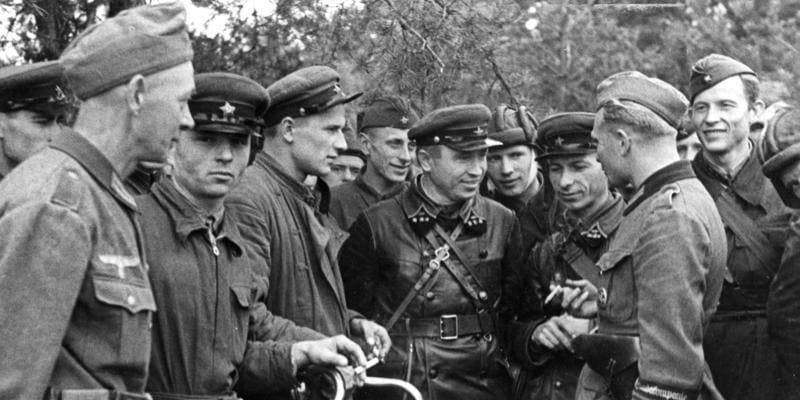 Setkání německých a polských jednotek při přepadení Polska