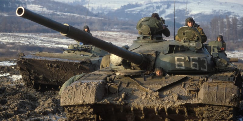 Tanky stály připravené v Krkonoších