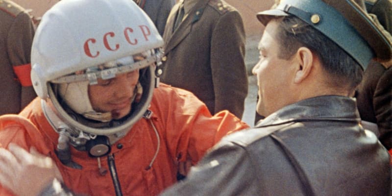 Jurij Gagarin těsně před startem Vostoku 1