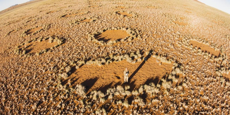 Pohádkové kruhy v Namibii