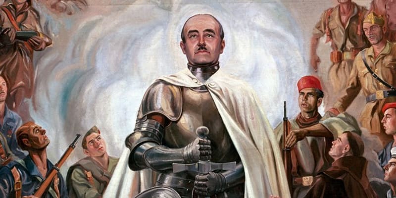 Francisco Franco jako rytíř Boží