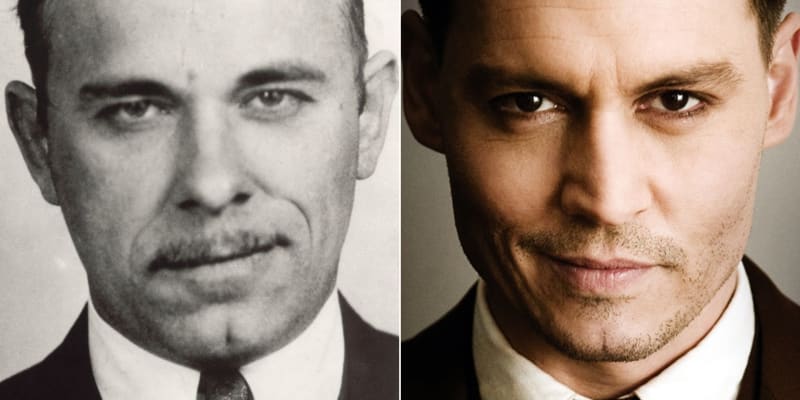 Pravý John Dillinger vs. filmový John Dillinger v podání Johnnyho Deppa