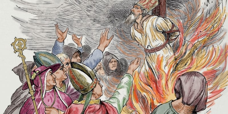 Jan Hus nebyl upálen na tradiční hranici