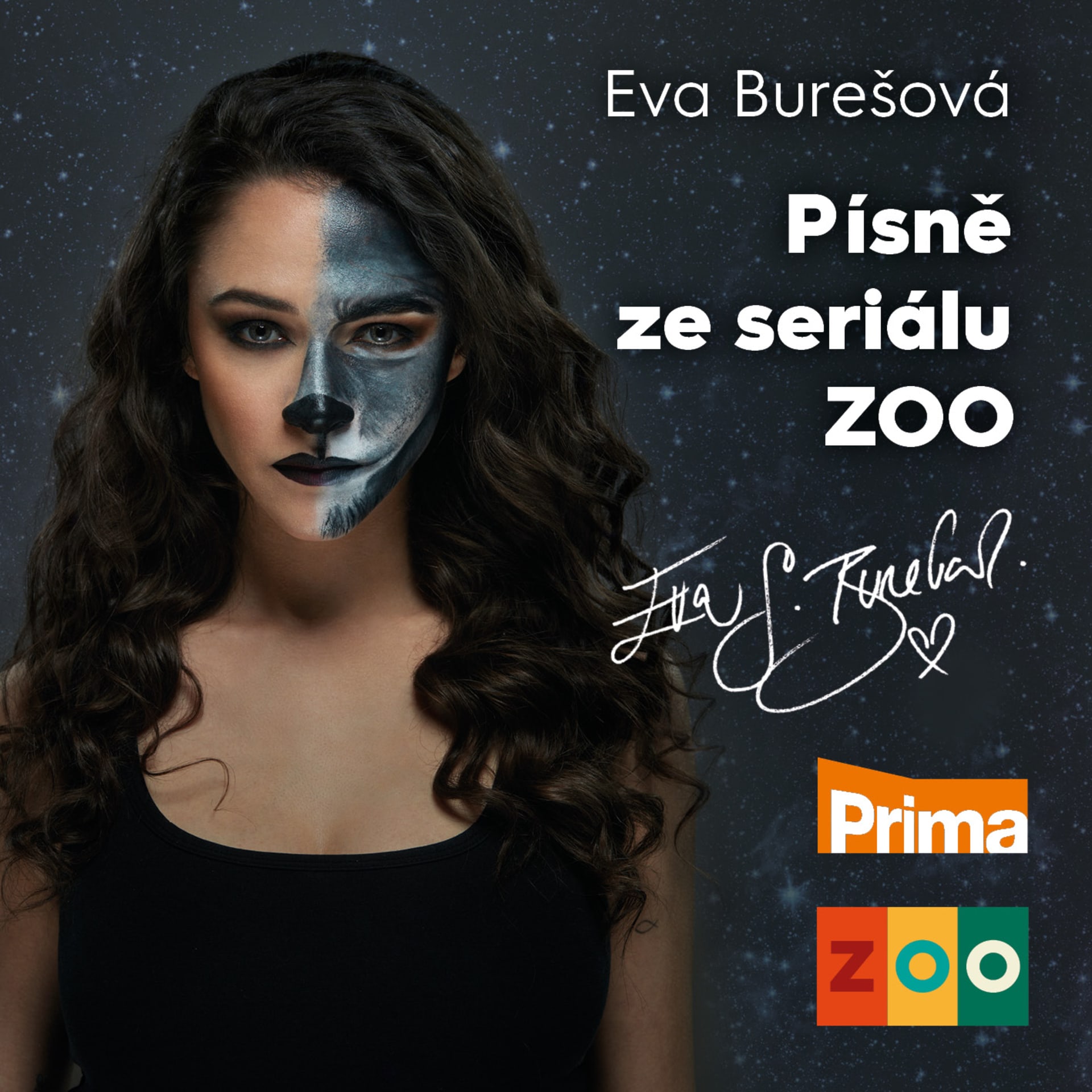 Eva Burešová na obalu CD písniček ze seriálu ZOO