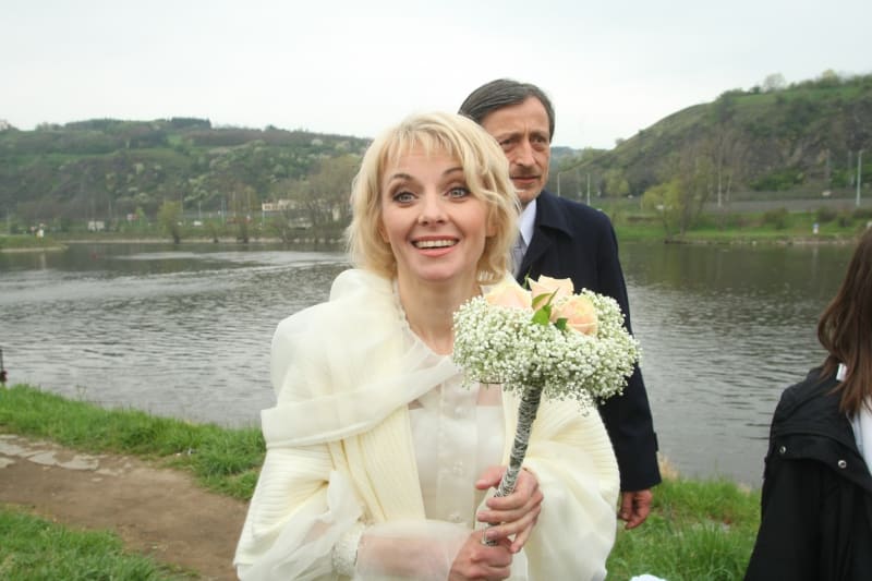 Veronika Žilková a Martin Stropnický na své svatbě v roce 2008.