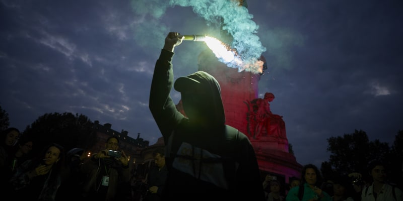 Protesty ve Francii po prezidentských volbách (24. 04. 2022)