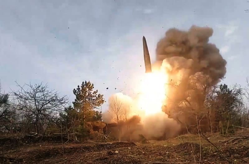 Rusko proti Ukrajině používá také raketový systém Iskander. (25. 4.)