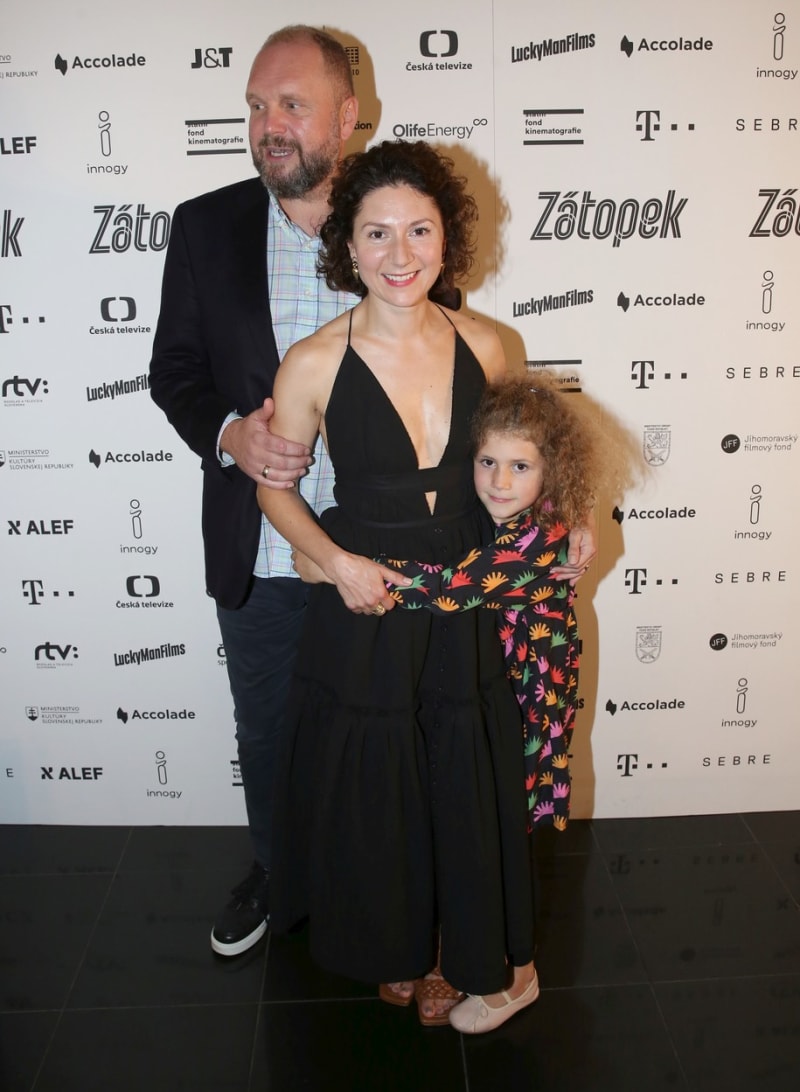 Martha Issová, David Ondříček a jejich dcera Františka