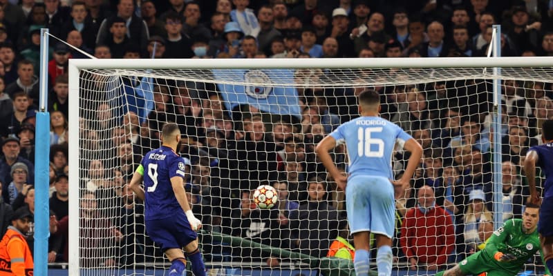 Karim Benzema okouzlil svým zakončením v semifinále Ligy mistrů proti Manchesteru City.