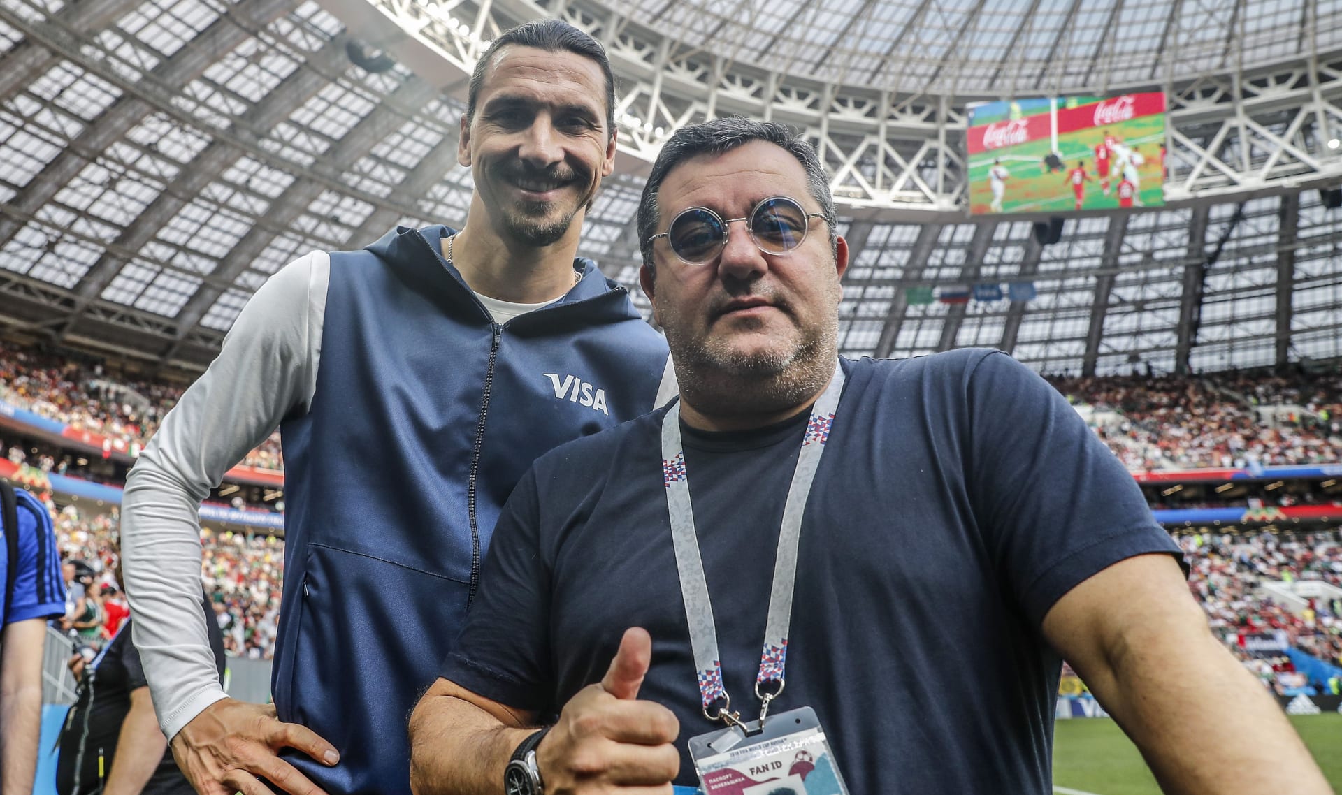 Fotbalový agent Mino Raiola na fotografii se Zlatanem Ibrahimovičem
