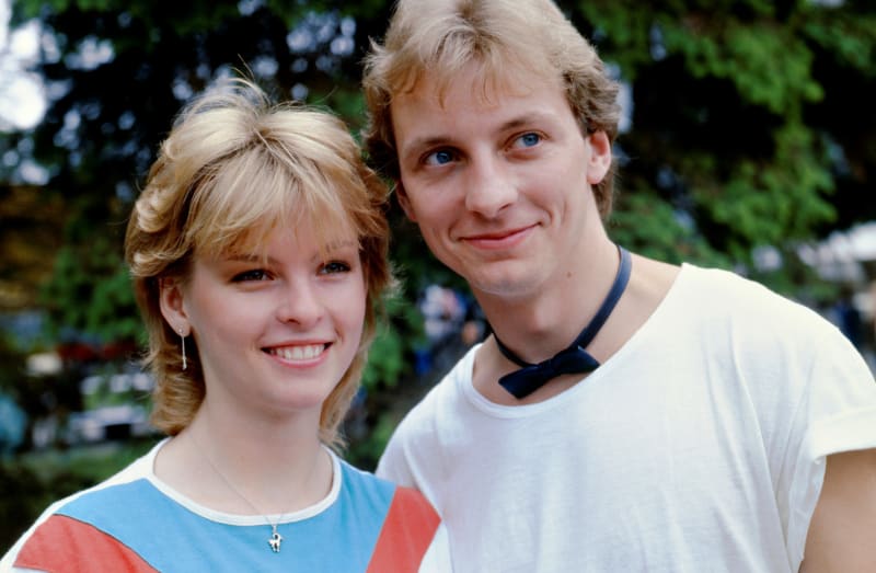 Iveta Bartošová a Petr Sepéši v roce 1985.