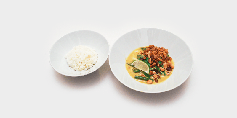 Thajské zeleninové curry s jasmínovou rýží
