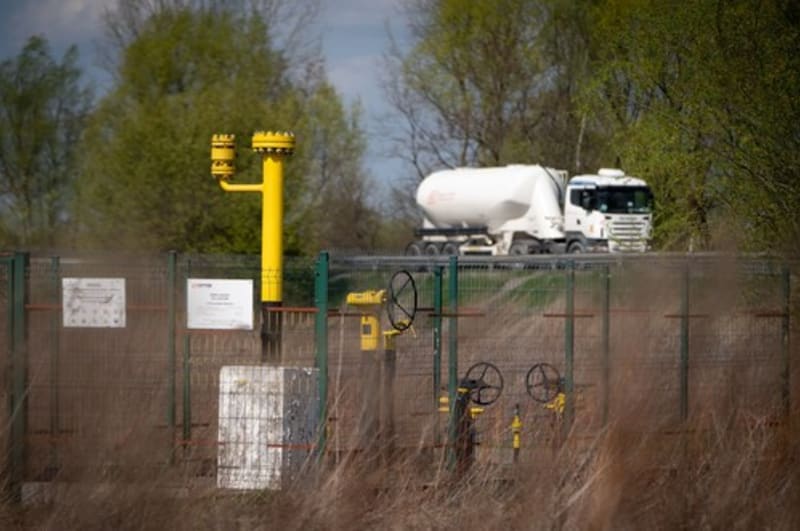 Regulační stanice plynu nedaleko polského města Karczew