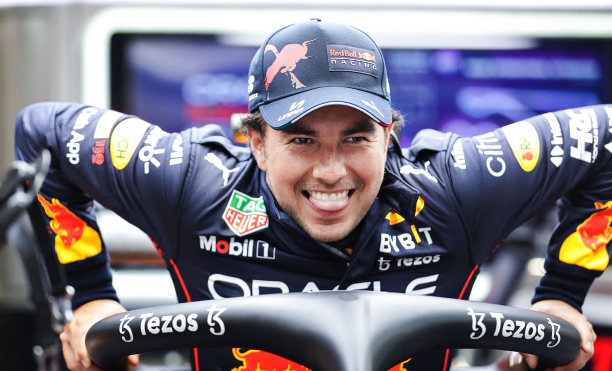 Pilot Red Bullu Sergio Pérez vypadal natěšeně na Grand Prix v Miami.