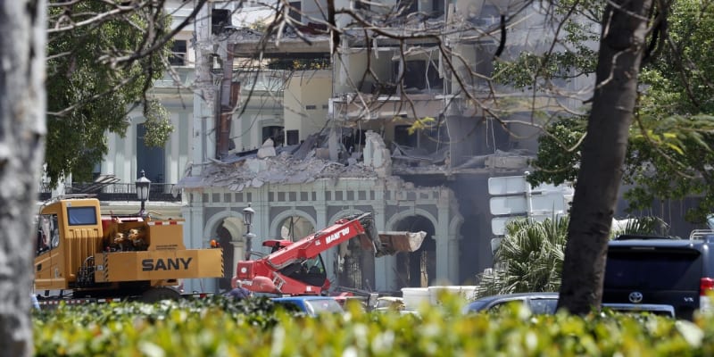 Při výbuchu v luxusním hotelu v Havaně umírali lidé
