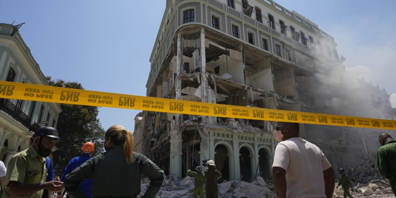 Při výbuchu v luxusním hotelu v Havaně umírali lidé