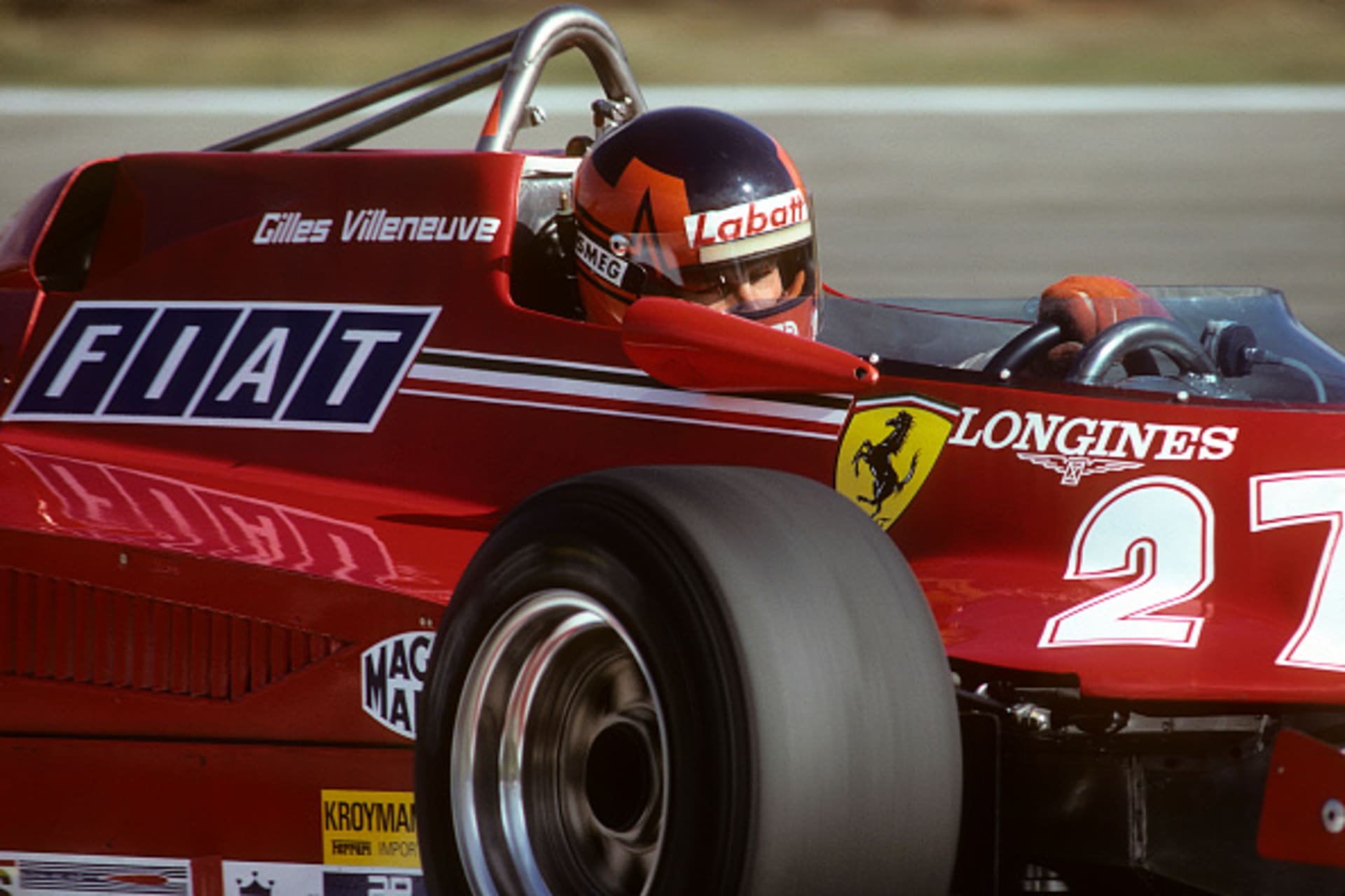 Villeneuve v rudém Ferrari s číslem 27, to byl typický obrázek ranných 80. let.