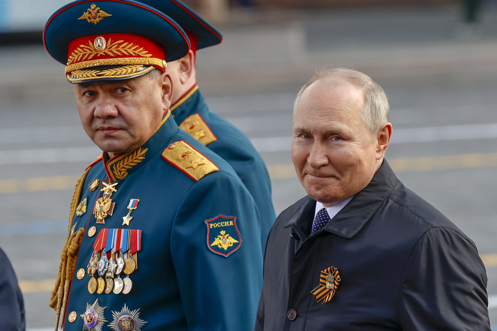 Ruský prezident Vladimir Putin se účastnil vojenské přehlídky během 77. výročí Dne vítězství na Rudém náměstí v Moskvě 09. května 2022. 