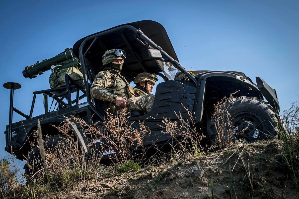 Čtyřkolky ukrajinské armády.