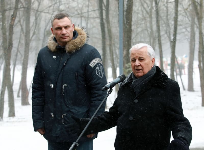 Leonid Kravčuk a kyjevský starosta Vitalij Kličko