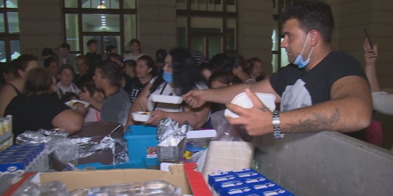 Romští uprchlíci na pražském Hlavním nádraží