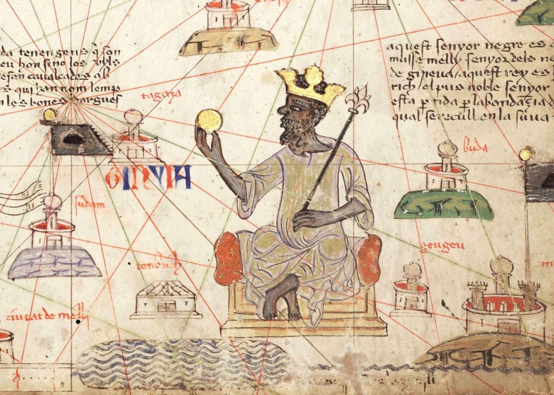 Vyobrazeni Músy v atlasu ze 14. století