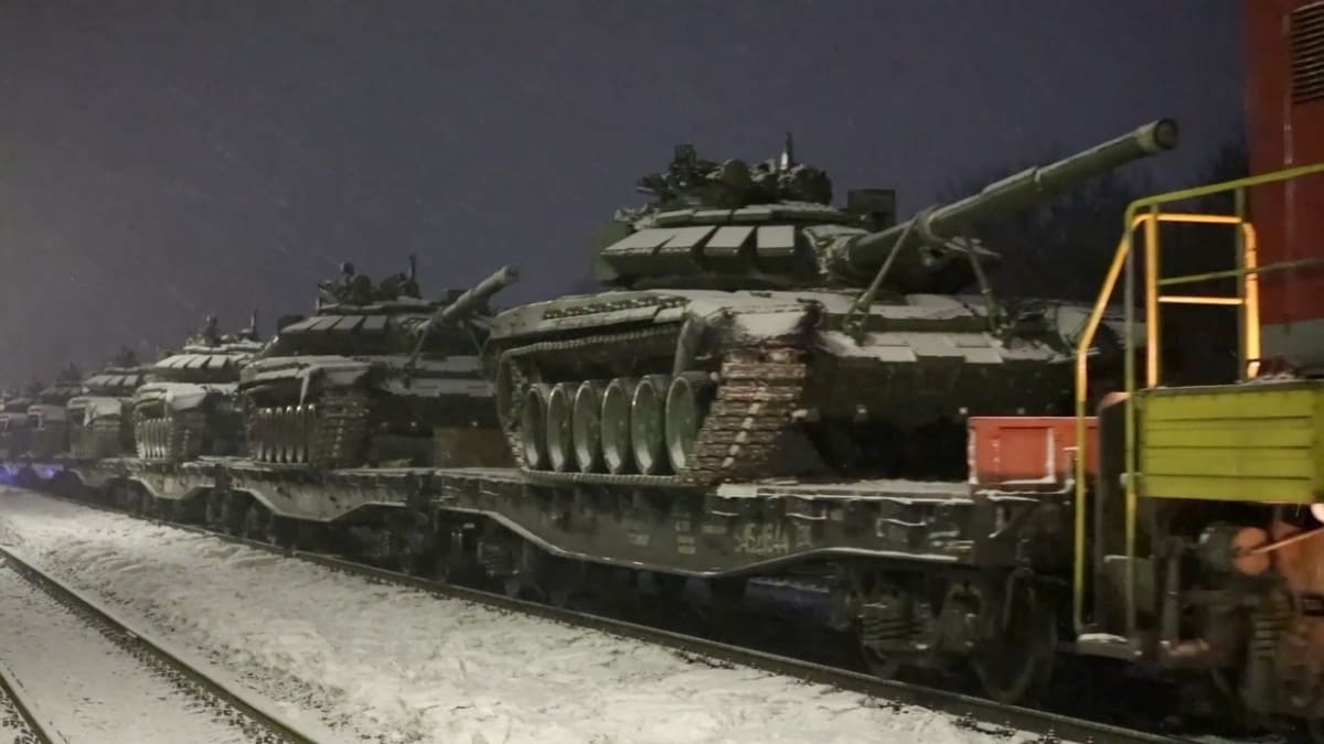 Ruský vojenský vlak (ilustrační foto)