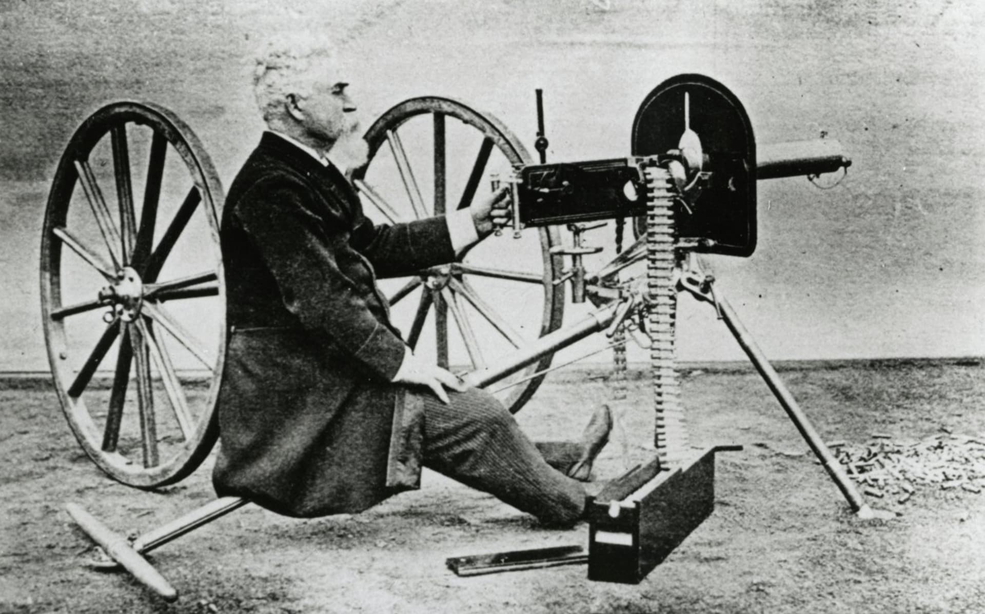 Vynálezce kulometu Hiram Stevens Maxim