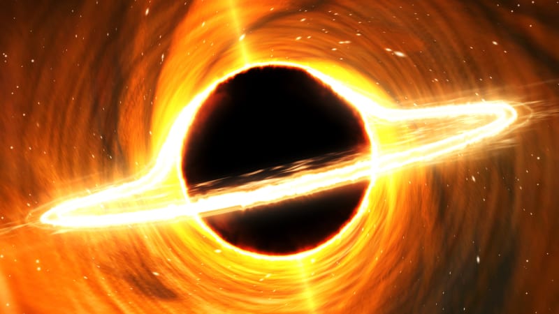 Ilustrační obrázek černé díry
