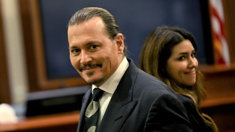 Johnny Depp a jeho advokátka Camille Vasquez
