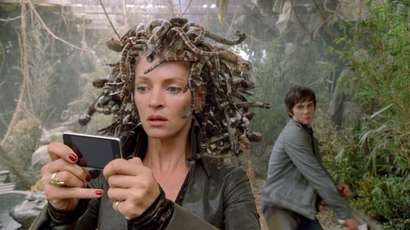 Uma Thurman jako Medúsa ve filmu Percy Jackson: Zloděj blesku