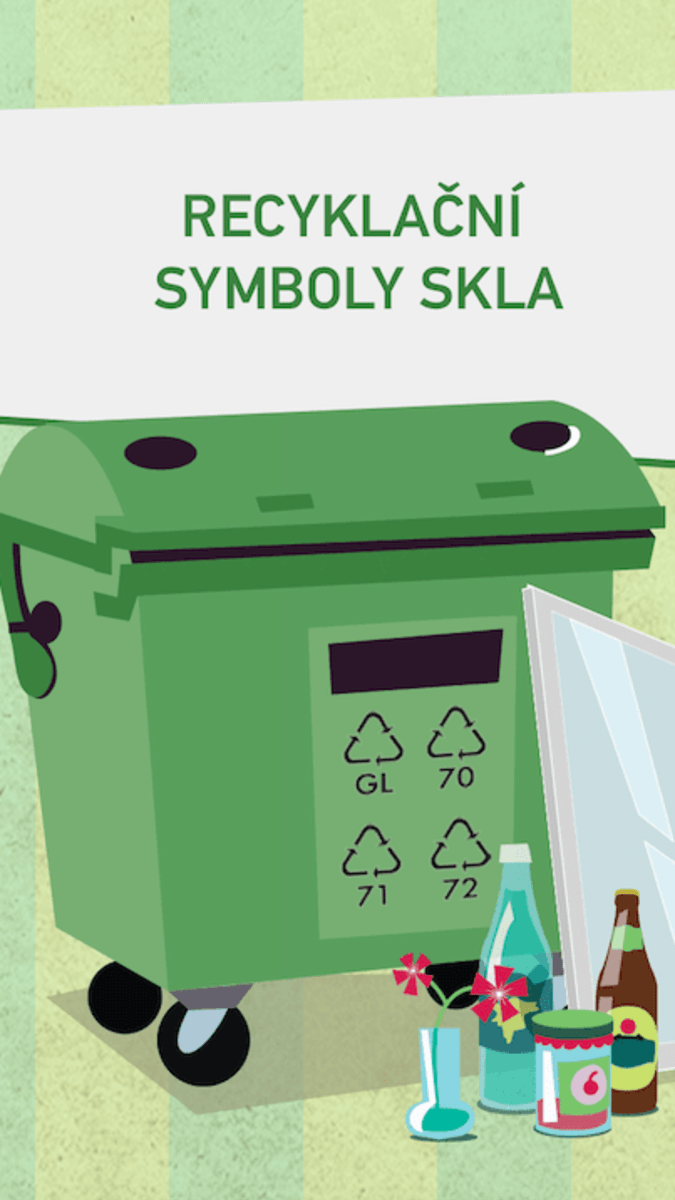 Recyklační symboly skla