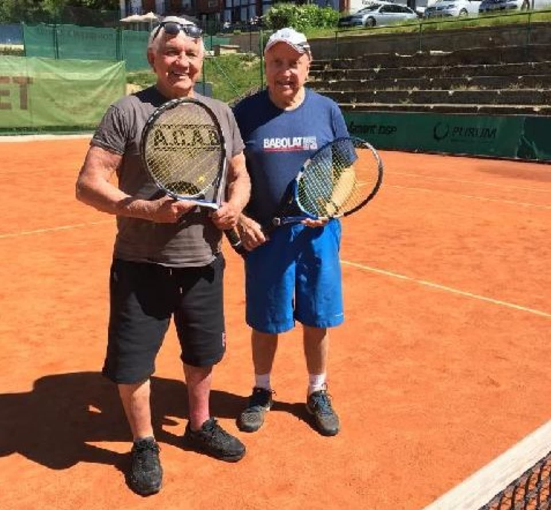 Jiří Krampol s Felixem Slováčkem milují tenis. Malé soustředění si udělali v Mariánských Lázní 