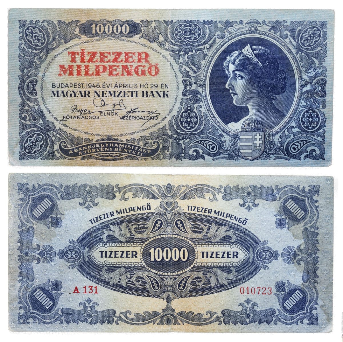 Hyperinflace dorazila v roce 1946 také do Maďarska.