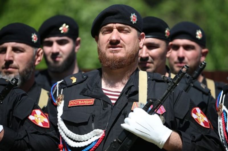 Příslušníci čečenské Rosgvardije