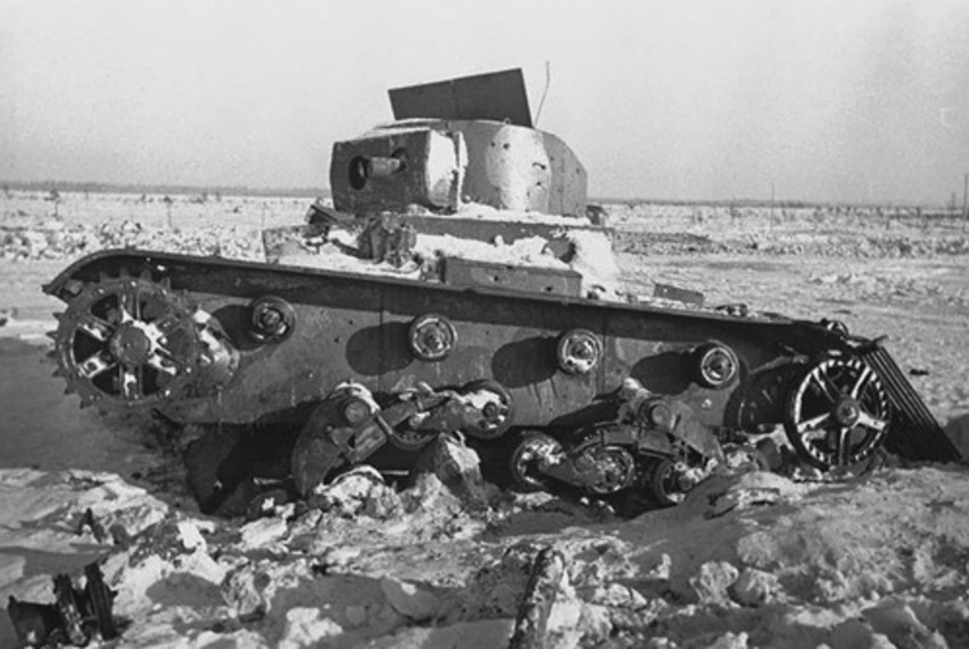 Obě strany využívaly během zimní války tanky.