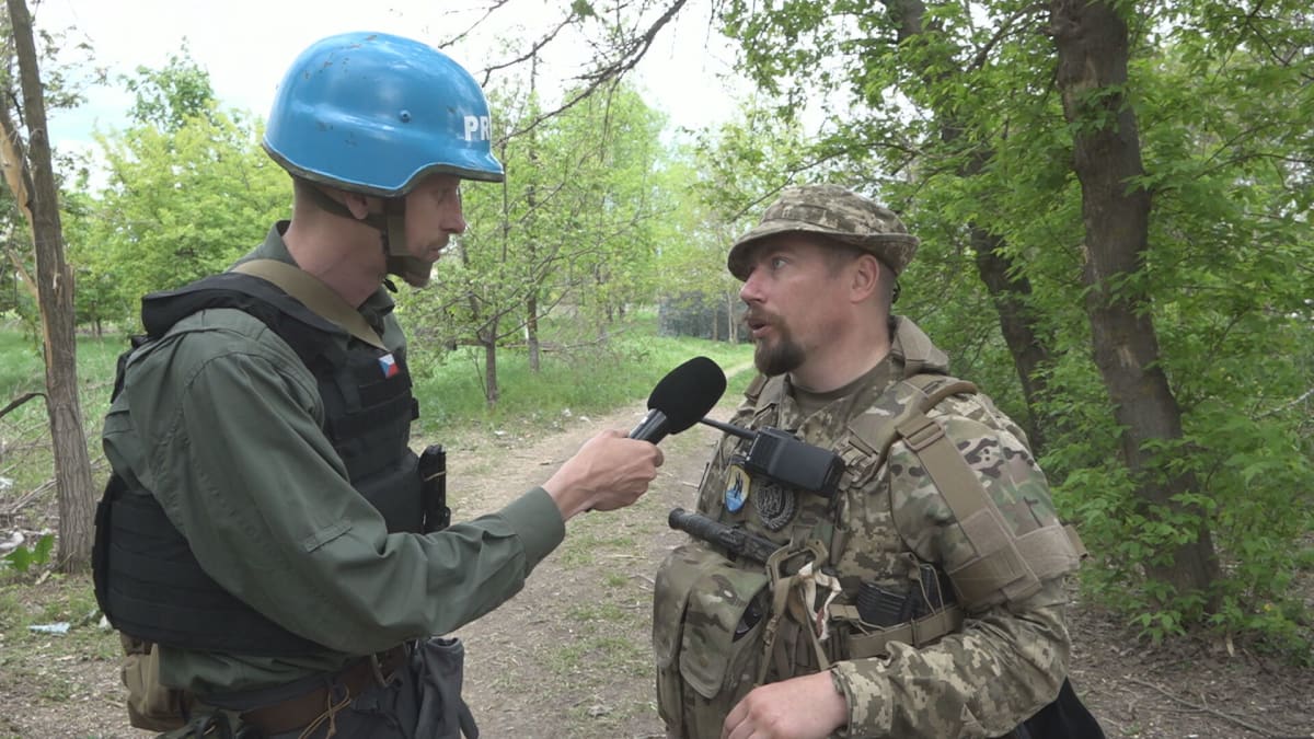 Serhij Tysčenko, velitel roty ukrajinských vojáků v Dnipropetrovské oblasti