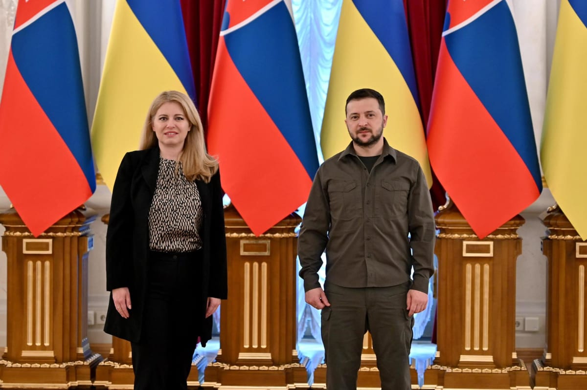 Zuzana Čaputová se na Ukrajině sešla s Volodymyrem Zelenským.