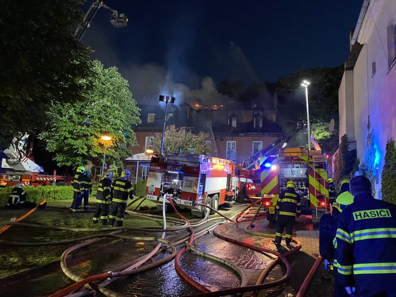 Požár alzheimer centra v Roztokách u Prahy