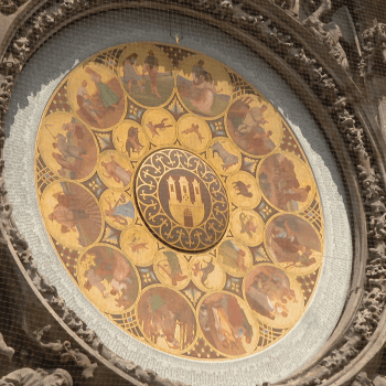Zrekonstruované kalendarium na Pražském orloji